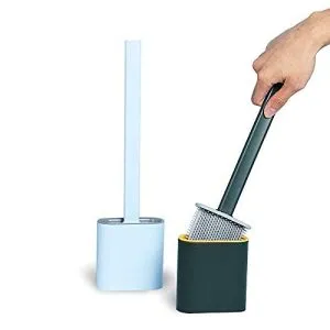 Household home floor kit pink toilet brush space saving professional modern reusable long handle bathroom brush with holder