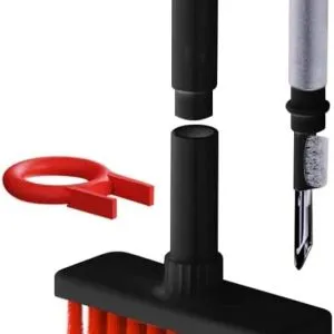 5 in1 keyboard cleaning brush red black