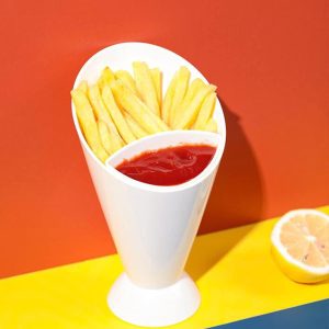 French fries and dip sauce...