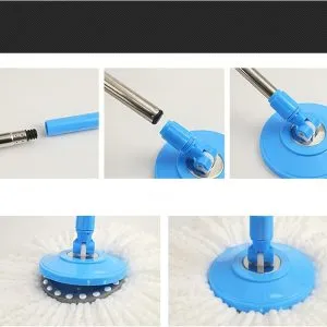 Mop set mop brush spin mop exclusive bucket system easy wring spin floor cleaning for home microfibre mop