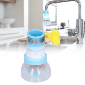 Faucet filter 360 degrees rotate retractable water tap filter foldable kitchen faucet filter sink water filter for home bathroom kitchen