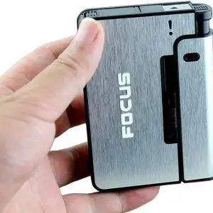 Piioket cigarette case box with lighter case holder