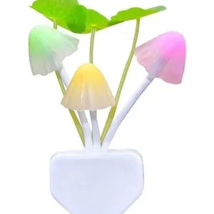 Energy saving mushroom rose flower lamp light plug in led night light colorful automatic on off sensor