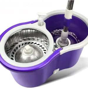 Mop set mop brush spin mop exclusive bucket system easy wring spin floor cleaning for home microfibre mop