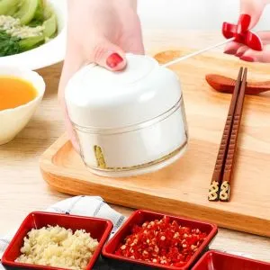 Manual food chopper mini hand pull food processor garlic press mincer vegetable grinder for meat nuts pepper ginger chili shallot bpa free durable