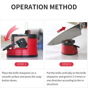 Manual kitchen knife sharpener