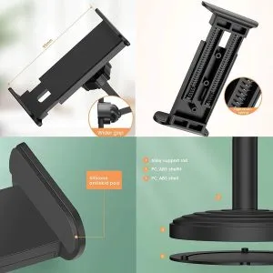 Mobile phone holder stand 360 rotate for live streaming shoot youtube tiktok video round base smartphone