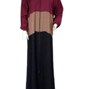 Panel zipper abaya